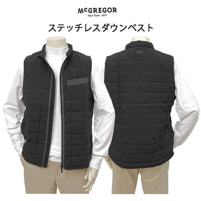 McGREGOR/マグレガー メンズ ステッチレスライトダウンベスト 111104602 羽毛が出ない　VEST　ライトダウンベストの画像