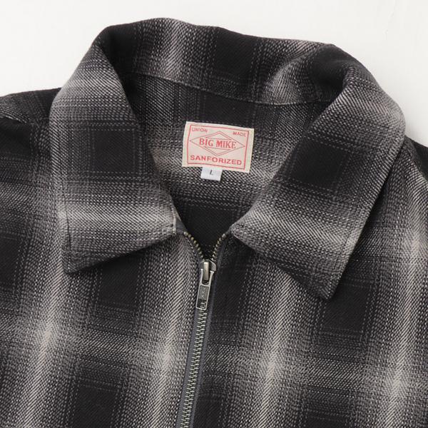BIG MIKE ビッグマイク 102535700 ヘビーフランネルジップシャツジャケットアウター ファスナー メンズ  ブルゾン　ジャンバーの画像