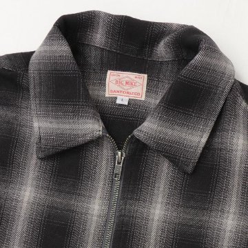 BIG MIKE ビッグマイク 102535700 ヘビーフランネルジップシャツジャケットアウター ファスナー メンズ  ブルゾン　ジャンバーの画像