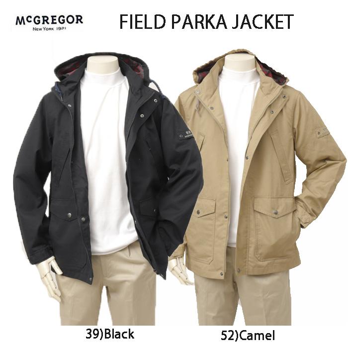 マクレガー、メンズ 111115605 フィールドパーカージャケット 39）Black　52）Camel マウンテンパーカー　コート　ジャケット　紳士ハーフジャケット　ブルゾンの画像