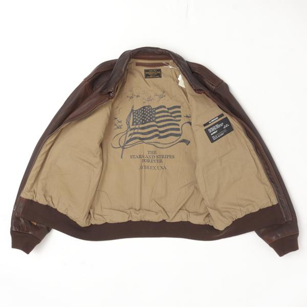 AVIREX アビレックス A-2 カスタム  783-5250006 50th ANNIVERSARY  CUSTOM & PAINTED A-2  58)BROWN 牛革 レザージャケットブルゾンの画像