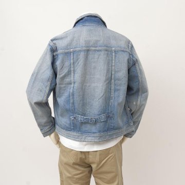 Lee 101 LM1020 146)中色 USED 100周年記念モデル  Cowboy Jacket ジャケット　Gジャン　アニバーサリー 100TH 101 ブルゾン デニム カーボーイ　の画像