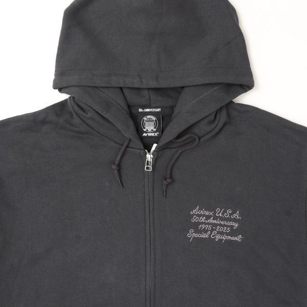 AVIREX アヴィレックス 783-5231006 50th アニバーサリー　ヴァーシティー　パーカー　ジップパーカー　Annversary varsity parker ジップパーカー　フルオープの画像