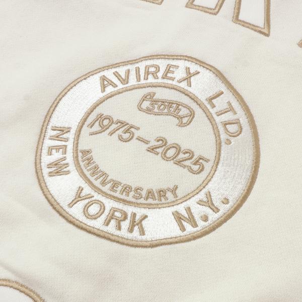 AVIREX アヴィレックス 783-5231006 50th アニバーサリー　ヴァーシティー　パーカー　ジップパーカー　Annversary varsity parker ジップパーカー　フルオープの画像