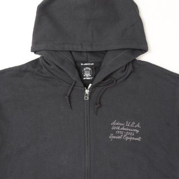 AVIREX アヴィレックス 783-5231006 50th アニバーサリー　ヴァーシティー　パーカー　ジップパーカー　Annversary varsity parker ジップパーカー　フルオープの画像