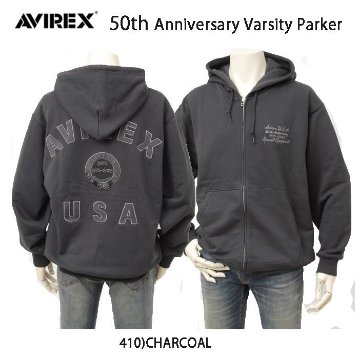 AVIREX アヴィレックス 783-5231006 50th アニバーサリー　ヴァーシティー　パーカー　ジップパーカー　Annversary varsity parker ジップパーカー　フルオープの画像