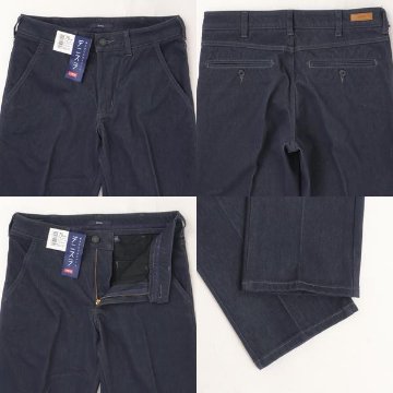 EDWIN  EDB102　デニスラ カジュアル、ビジネスにもOK！ 100）インディゴ　414）カーキベージュ　 259）チャコール ビジネススラックス　パンツ　トラウザー　カジュアルパンツの画像