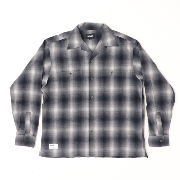 Schott ショット 5220004 オンブレ フランネル チェッ ク シャツ メンズ トップス 秋冬 コットンの画像