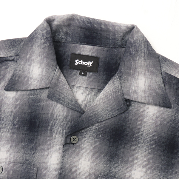 Schott ショット 5220004 オンブレ フランネル チェッ ク シャツ メンズ トップス 秋冬 コットンの画像