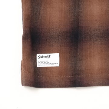 Schott ショット 5220004 オンブレ フランネル チェッ ク シャツ メンズ トップス 秋冬 コットンの画像