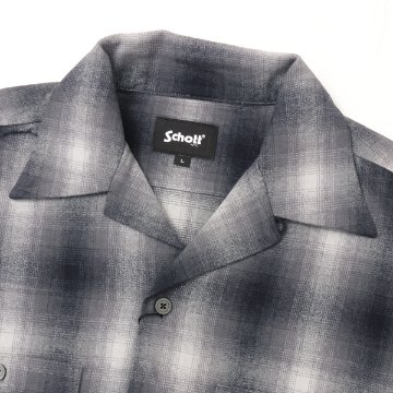 Schott ショット 5220004 オンブレ フランネル チェッ ク シャツ メンズ トップス 秋冬 コットンの画像