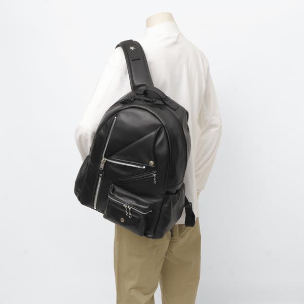 Schott ショット 782-49760009 ライダースデイパック　レザー 牛革　010）Black LEATHER バッグRiders Day Packの画像