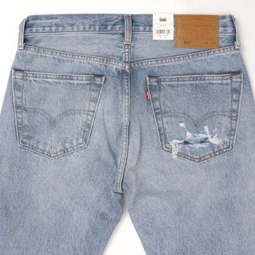 LEVI'S リーバイス 00501-3736 501 ストレート ダメージ リペア加工 赤耳 セルビッジ ダメージ加工 L32の画像