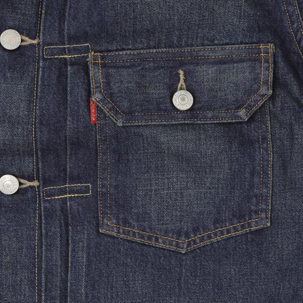 1936年Model   506ＸＸ  Type-ⅠJacket  ファーストモデル 70506-00 29)ミディアムインディゴ　BENTON  オーガニックコットン カイハラデ46＝T-BACKの画像