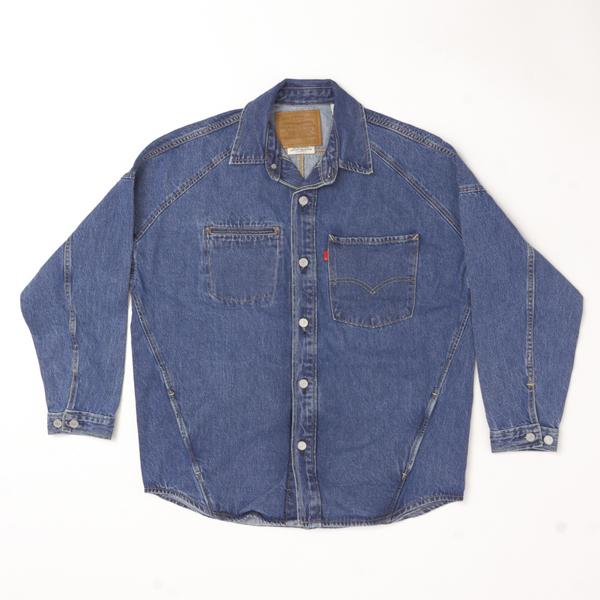 Levi's リーバイス ツイストシャケット　シャケット TWIST SHACKET 003M1-00 01）ミディアムンディゴ　02）インディゴ  ドロップショルダー シャツジャケットの画像