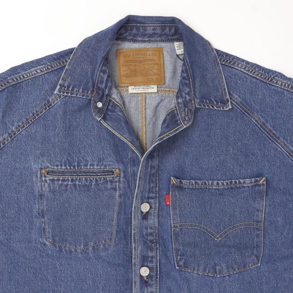 Levi's リーバイス ツイストシャケット　シャケット TWIST SHACKET 003M1-00 01）ミディアムンディゴ　02）インディゴ  ドロップショルダー シャツジャケットの画像