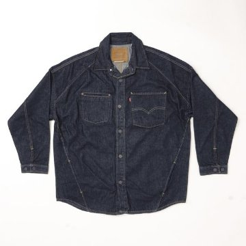 Levi's リーバイス ツイストシャケット　シャケット TWIST SHACKET 003M1-00 01）ミディアムンディゴ　02）インディゴ  ドロップショルダー シャツジャケットの画像