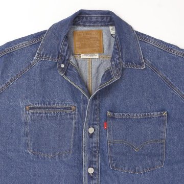 Levi's リーバイス ツイストシャケット　シャケット TWIST SHACKET 003M1-00 01）ミディアムンディゴ　02）インディゴ  ドロップショルダー シャツジャケットの画像