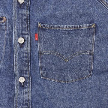 Levi's リーバイス ツイストシャケット　シャケット TWIST SHACKET 003M1-00 01）ミディアムンディゴ　02）インディゴ  ドロップショルダー シャツジャケットの画像