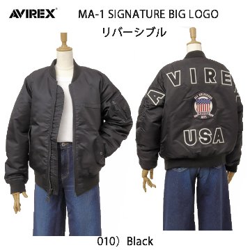 AVIREX アヴィレックス 783-5952601 50th Anniversary MA-1 シグネチャービッグロゴ レディース アウター リバーシブル 中綿 の画像