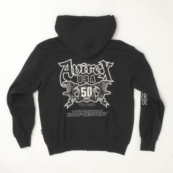AVIREX アヴィレックス 783-5231005 50th アニバーサリー　ヴァーシティー　パーカー　ジップパーカー　Annversary  parker ジップパーカー　フルオープの画像