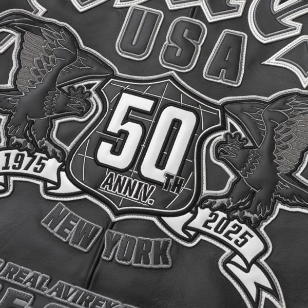 AVIREX アビレックス 50th Anniversary  783-5250011 VARISTY LEATHER "50TH EDITION" スタジアムジャケット ミリタリージャケットの画像