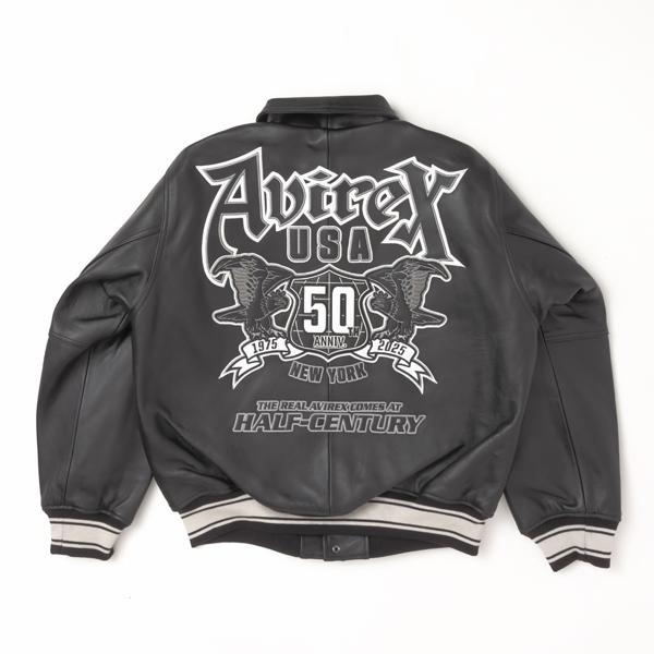 AVIREX アビレックス 50th Anniversary  783-5250011 VARISTY LEATHER "50TH EDITION" スタジアムジャケット ミリタリージャケットの画像