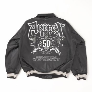 AVIREX アビレックス 50th Anniversary  783-5250011 VARISTY LEATHER "50TH EDITION" スタジアムジャケット ミリタリージャケットの画像