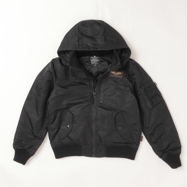 Valley apparel バリーアパレル VA5001 HOODED RIB FLIGHT フーデッドリブジャケット ミりタリー alpha サーモライト 暖かファブリック ブルゾン　ジャケット　の画像