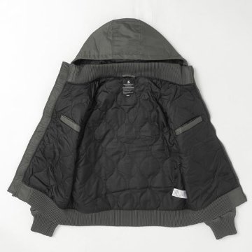 Valley apparel バリーアパレル VA5001 HOODED RIB FLIGHT フーデッドリブジャケット ミりタリー alpha サーモライト 暖かファブリック ブルゾン　ジャケット　の画像
