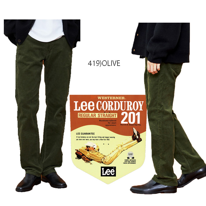 Lee  201 コーデュロイ ストレート コール天 アメリカンスタンダード Corduroy STRAIGHT ストレートの画像