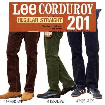 Lee  201 コーデュロイ ストレート コール天 アメリカンスタンダード Corduroy STRAIGHT ストレートの画像