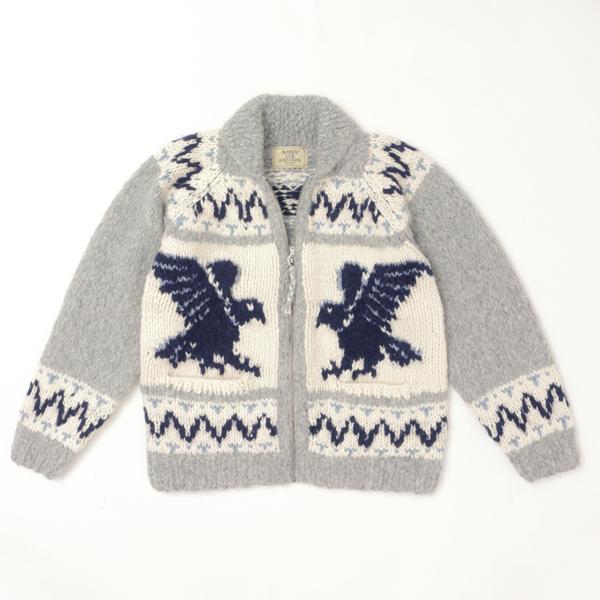 AVIREX アビレックス 783-5240002 382)OXFORD HAND MADE ALPACA COWCHIN "ICON OF FLYINGS"  ジップアップカウチンセーター の画像