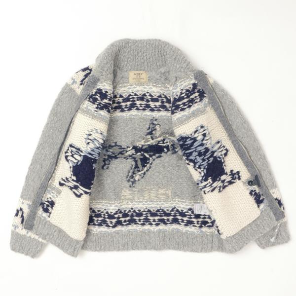 AVIREX アビレックス 783-5240002 382)OXFORD HAND MADE ALPACA COWCHIN "ICON OF FLYINGS"  ジップアップカウチンセーター の画像
