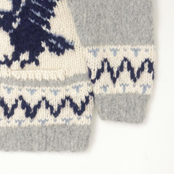 AVIREX アビレックス 783-5240002 382)OXFORD HAND MADE ALPACA COWCHIN "ICON OF FLYINGS"  ジップアップカウチンセーター の画像