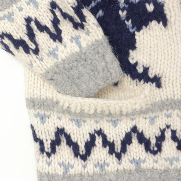 AVIREX アビレックス 783-5240002 382)OXFORD HAND MADE ALPACA COWCHIN "ICON OF FLYINGS"  ジップアップカウチンセーター の画像