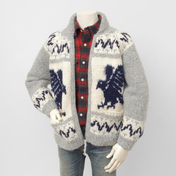AVIREX アビレックス 783-5240002 382)OXFORD HAND MADE ALPACA COWCHIN "ICON OF FLYINGS"  ジップアップカウチンセーター の画像