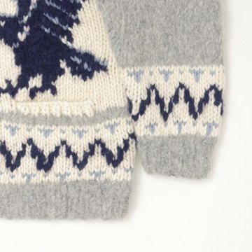 AVIREX アビレックス 783-5240002 382)OXFORD HAND MADE ALPACA COWCHIN "ICON OF FLYINGS"  ジップアップカウチンセーター の画像