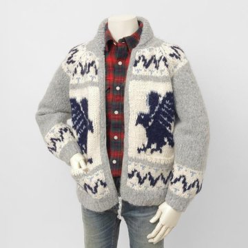 AVIREX アビレックス 783-5240002 382)OXFORD HAND MADE ALPACA COWCHIN "ICON OF FLYINGS"  ジップアップカウチンセーター の画像