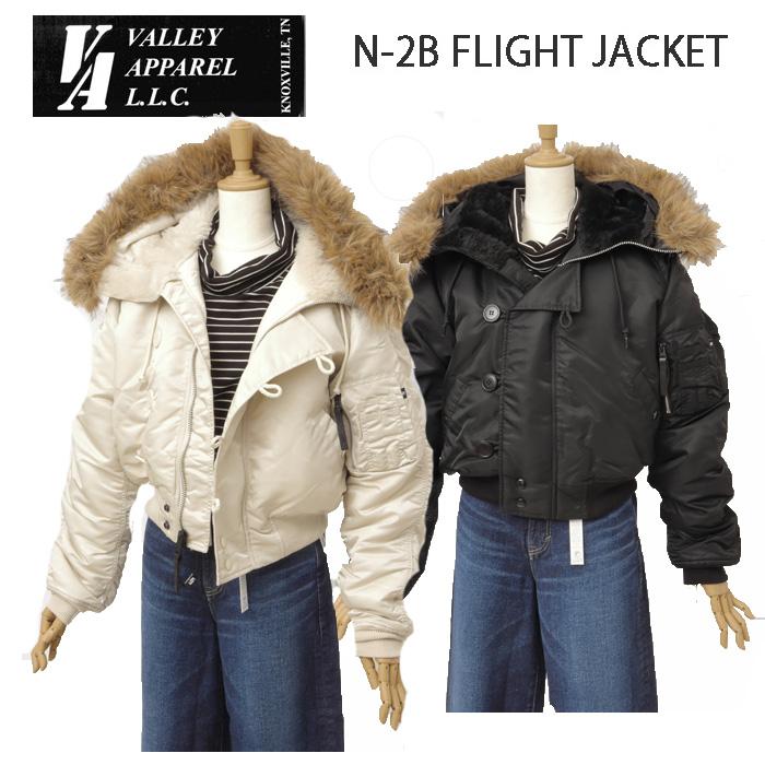 Valley apparel バレイアパレル レディース N-2B VA7002 N2B フライト ナイロン ジャケット ミリタリー ショート ブルゾン　の画像