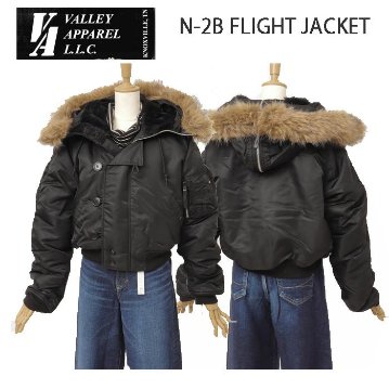 Valley apparel バレイアパレル レディース N-2B VA7002 N2B フライト ナイロン ジャケット ミリタリー ショート ブルゾン　の画像