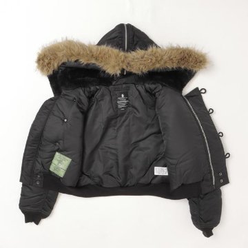 Valley apparel バレイアパレル レディース N-2B VA7002 N2B フライト ナイロン ジャケット ミリタリー ショート ブルゾン　の画像