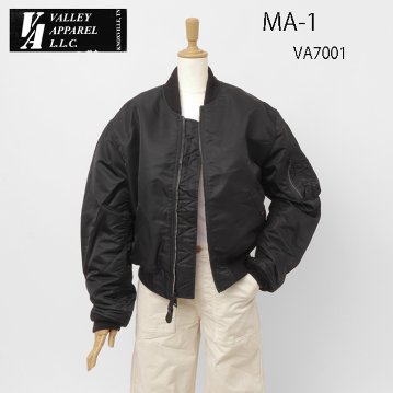 Valley apparel バレイアパレル レディース VA7001 MA-1 ショートナイロンジャケット アウターの画像