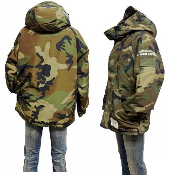 AVIREX アビレックス カスタム　ダウンジャケット　ミリタリジャケット　783-5253003 TYPE Down Jacket ECWCS　ブルゾン　暖　冬物　パーカー　羽毛　コートの画像