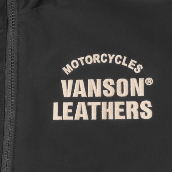 VANSON バンソン ボンディング　ジップパーカー ジャケット　ブルゾン 刺繍 バイカー アメカジ ストリート 防風、撥水、保温　3機能の画像