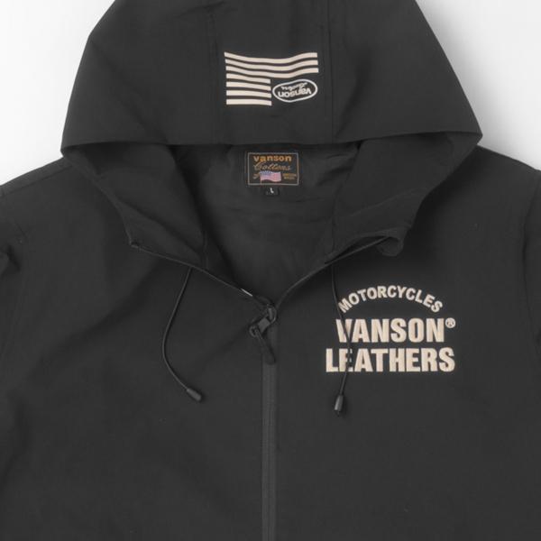 VANSON バンソン ボンディング　ジップパーカー ジャケット　ブルゾン 刺繍 バイカー アメカジ ストリート 防風、撥水、保温　3機能の画像