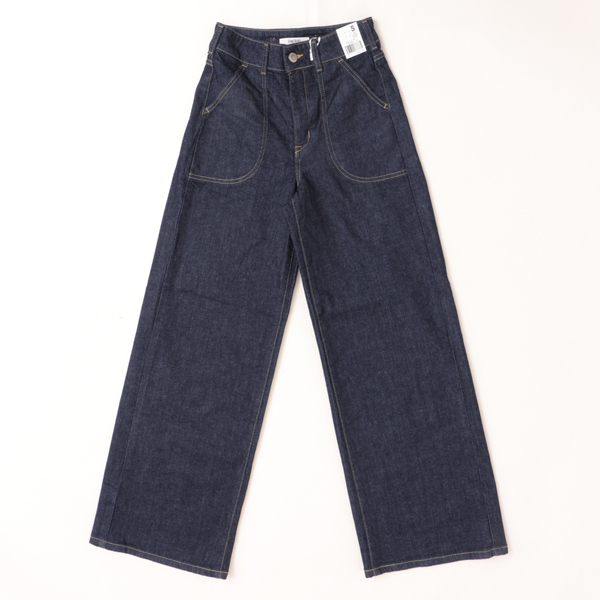 Something サムシング SEA580 LISA レースアップ ワイド デニム パンツ レディースの画像