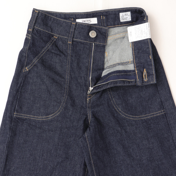 Something サムシング SEA580 LISA レースアップ ワイド デニム パンツ レディースの画像