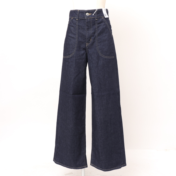 Something サムシング SEA580 LISA レースアップ ワイド デニム パンツ レディースの画像