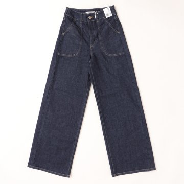 Something サムシング SEA580 LISA レースアップ ワイド デニム パンツ レディースの画像